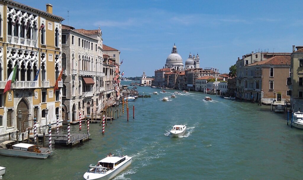 Venice (Veniza) Grand Canal viewed from the Academia Bridge.